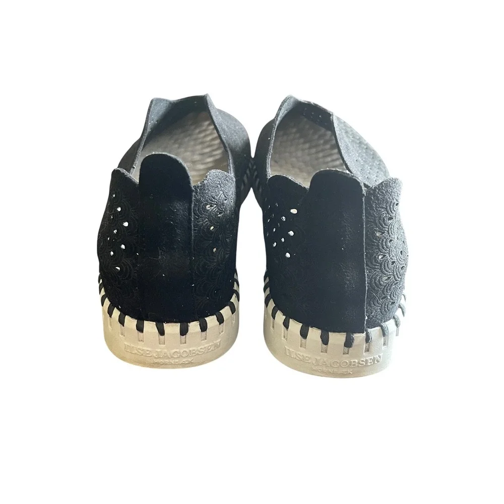 Ilse Jacobsen Tulip 139 Black Perforated Slip On Sneakers Women 39 EU / 8.5 US‎